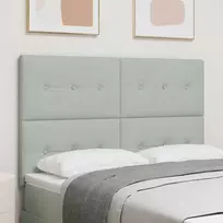 LED galvūgalis su LED juostelėmis Šviesiai pilka 160 cm Aksomas