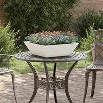 Sodo vazonas Balta 50 x 50 x 15 cm Šaltai valcuotas plienas