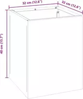 Sodo vazonas Juoda 32 x 32 x 40 cm Šaltai valcuotas plienas