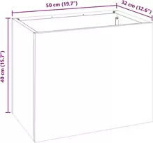 Sodo vazonas Juoda 50 x 32 x 40 cm Šaltai valcuotas plienas