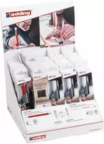 EDDING e-8880 statybinis pieštukas + e-8890 staliaus pieštukas, 36 lizdinės plokštelės, stovas