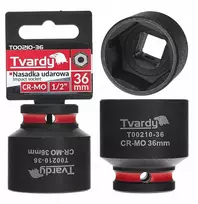 Tvardy Tvirtinimo galvutė smūginė 1/2'' 6-kampė 36mm CR-MO (12/48)