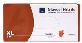 Nitrilinės vienkartinės pirštinės, XL, oranžinės, 100 vnt, ABENA