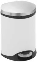 Šiukšliadėžė su pedalu, EKO Shell-bin, balta, milteliniu būdu dažytas plienas, 6 l