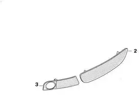 BMW Originalus M Sport Priekinis Dešinysis Bamperio Apdailos Grotelės E82/E88 51118054486