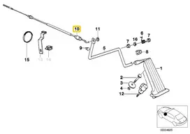 Originalus BMW Z3 Z3 1.9 2.8 Cabrio akseleratoriaus Bowdeno kabelis 35411162973