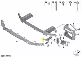 Kairysis Priekinių Bamperių Laikiklis BMW X3 M F97 X4 M F98 Originalus 51118075099