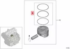 AUTENTIŠKAS BMW 5 7 Serijos E60 65 66 Sedanas Remonto Rinkinys 1x Pistonų Žiedai 11257545007