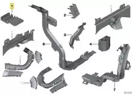 Originalus BMW Plug-In kabelio jungties laikiklio laidų komplektas 61139252800