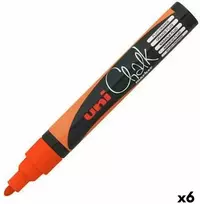Skysti žymekliai Uni-Ball PWE-5M Fluor Oranžinė (6 vnt.)