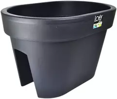 Balkono vazonas LOFLY RAILING, 40 cm, antracito