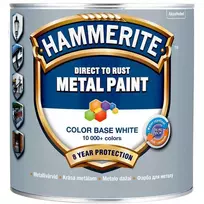 Metalo dažai HAMMERITE SMOOTH FINISH, blizgūs, baltos sp., BC bazė, 2,35 l