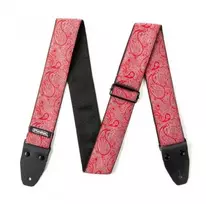 Gitaros diržas Dunlop Designer Jacquard Paisley Raudona