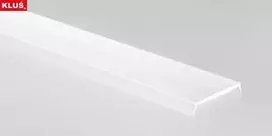 Užglaistomo LED profilio GIZALL-T 3000mm dangtelis šerkšno spalvos