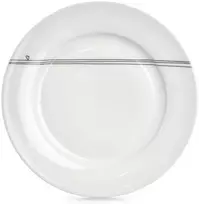 Baltos porcelianinės pietų lėkštė ŠIRDYS 27 cm