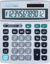 Kalkulator Donau Tech K-DT4129 12 cyfr 210x154x37mm metalowy sidabrinė