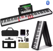 Sulankstoma 88 klavišų pianino klaviatūra su Bluetooth MIDI, nešiojamas skaitmeninis pianinas, elektroninis pianinas, susukamas pianinas