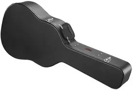Akustikos gitaros dėklas 39-41 colių, neperšlampamas, juodas, kriaušės formos, gitaros dėklas kietas