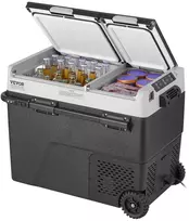 Nešiojamas automobilinis šaldytuvas-šaldiklis 58 l, dviejų zonų kompresorinis, namams, automobiliui, 12V/24V/220V, kemperiui