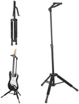 Gitaros stovas trikojis, sulankstomas, reguliuojamas aukštis 900-1200 mm, universalus, pastatomas, grindinis