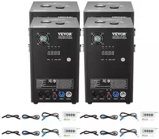 Šaltų ugnelių mašina 700W, belaidis DMX, 4 vnt., 2-5 m, vestuvėms, DJ, efektams, fejerverkams, scenos apšvietimui