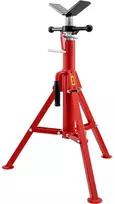 Reguliuojamas V formos vamzdžių stovas, tvirtas plieno, sriegimui, 71.1-132.1 cm aukščio, 0.3-30.5 cm skersmens, vamzdžiams laikyti, metalinis