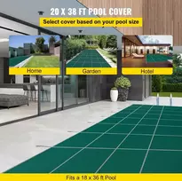 Stačiakampis baseino uždangalas 5.5x11m. Žieminis tinklelis, apsauginis brezentas, baseino danga žiemai