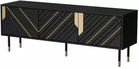 Laikiklis Cama Meble Cama 3D MOUNTAIN TV cabinet 154x40x55 juodas + auksinis
