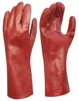 SG Cimdi PVC 35cm ar kokvilnas apakšsl. sark. 10.izm