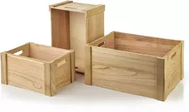 Mondex Since 1986 RINO medinių dėžių rinkinys, 3 vnt.: 40x30x20 cm, 35x25x18 cm, 30x20x16 cm