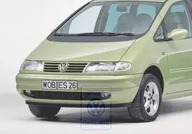 Volkswagen Sharan 7M 1996 2000 VAG Chrominis Emblema Originalus 7M0853601MDRR