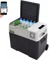 Nešiojamas Automobilio Šaldytuvas 50 L, Kompresorinis, Greito Aušinimo, 12V/24V/220V, Autošaldytuvas, Kempingui, Žvejybai, Kelionėms, Namams