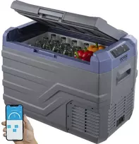 Nešiojamas automobilinis šaldytuvas-šaldiklis, kompresorinis, 37 l, vienos zonos, namams, kelionėms, 12/24V, autošaldytuvas, kemperiui