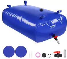 VEVOR Nešiojama vandens talpykla, 330 litrų, sulankstoma, 1000D PVC