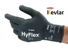 Pjūviams atsparios (D lygis) apsauginės pirštinės Ansell HyFlex 11-541, 11 dydis
