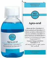 BIOAPTA APTA-ORAL BLU, burnos skalavimo skystis su žolelių ekstraktais ir chloroksedinu 0,1%, 200 ml