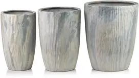 Mondex Since 1986 NEVA MARBLE 3 keraminių užvalkalų rinkinys 37x37x47/30x30x43/24x24x40cm