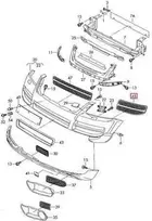 Vag Vw Touareg 2003 2007 Oro Sėklio Grotelė Juoda Originalus 7L6853666A9B9