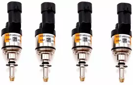 DN Autogas Parts BRC naujo tipo 4 vnt. oranžinių purkštukų su fiksatorium komplektas