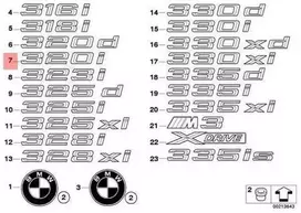 Bmw 3 E92 E93 Galinio Emblema Originalus 51147166209