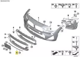Bmw X2 F39 Priekinis Spoileris Originalus 51118072905