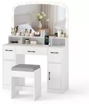 Promotions Krevetė su veidrodžiu, 108 cm, balta