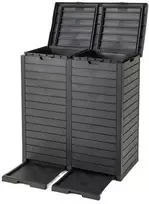 Promotions Lauko šiukšlių dėžė, 135 l, 77x40x86 cm, juoda