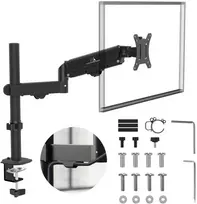 Laikiklis Maclean monitorius mount, gas spring, 17"-32", 2-10kg, juodas, MC-135