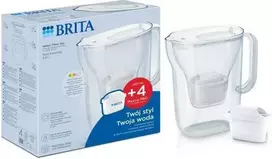 Vandens filtravimo ąsotis BRITA Style Essential 2.4L, baltas su vandens filtrais MAXTRA PRO PURE PERFORMANCE, 4 vnt.