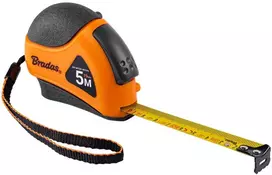 Matavimo ruletė Bradas MOUSE, 5m/19mm, soft/autolock/stainless steel end