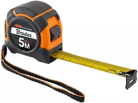 Matavimo ruletė Bradas SNAP, 5m/25mm, soft/stainless steel end
