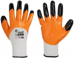 Apsauginės darbo pirštinės Bradas NITROX CLAW FULL, 8 dydis, 6 vnt.