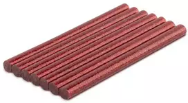 Karštų klijų lazdelės Bradas, 11x150 mm, glitter red, 7 vnt.
