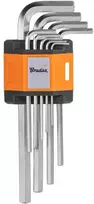 HEX šešiakampių raktų rinkinys Bradas, 1,5–10 mm, 9 vnt., long